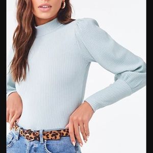 NWT Forever 21 Ribbed Turtleneck Bodysuit S